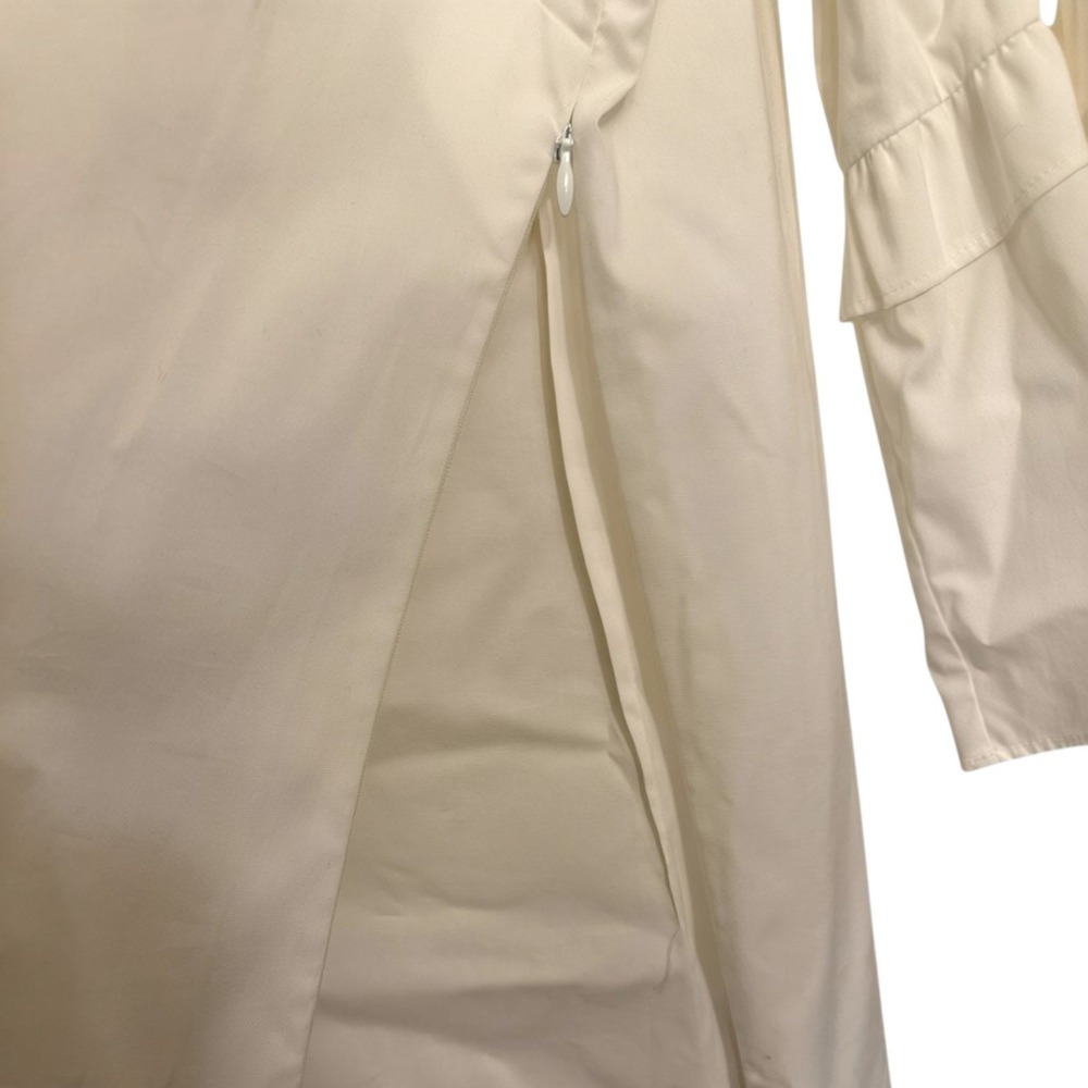 Talbots Blouse Women's 2X White Bow Detail 3/4 Bell Sleeve Pearl Button Coquette - Picture 7 of 9